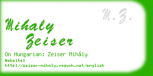 mihaly zeiser business card